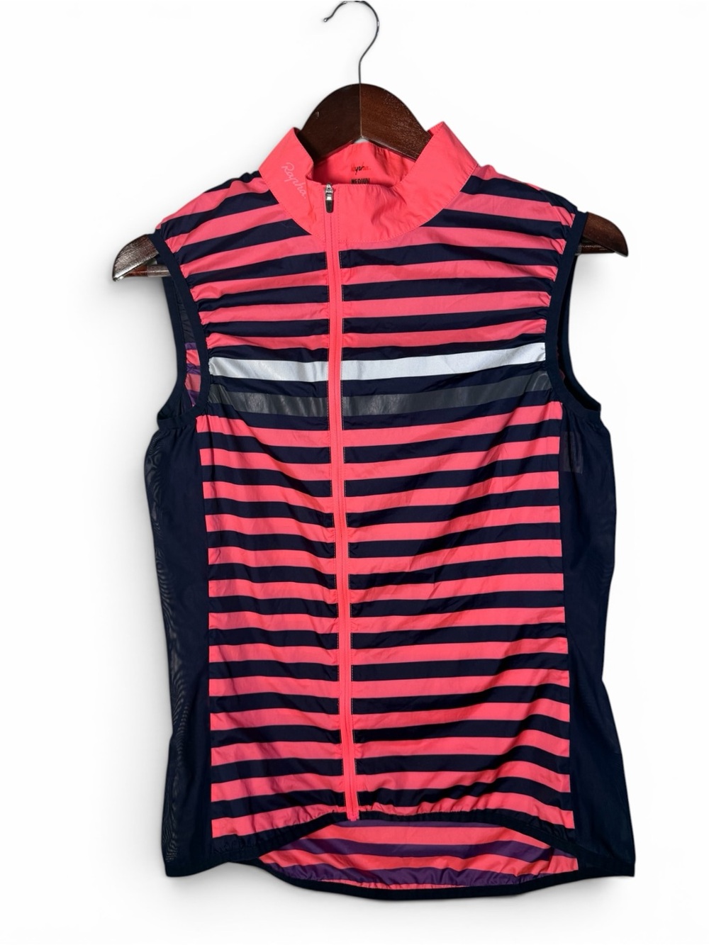 Rapha Brevet Gilet Medium Womens Navy Pink Full Zip Lightweight Cycling Vest